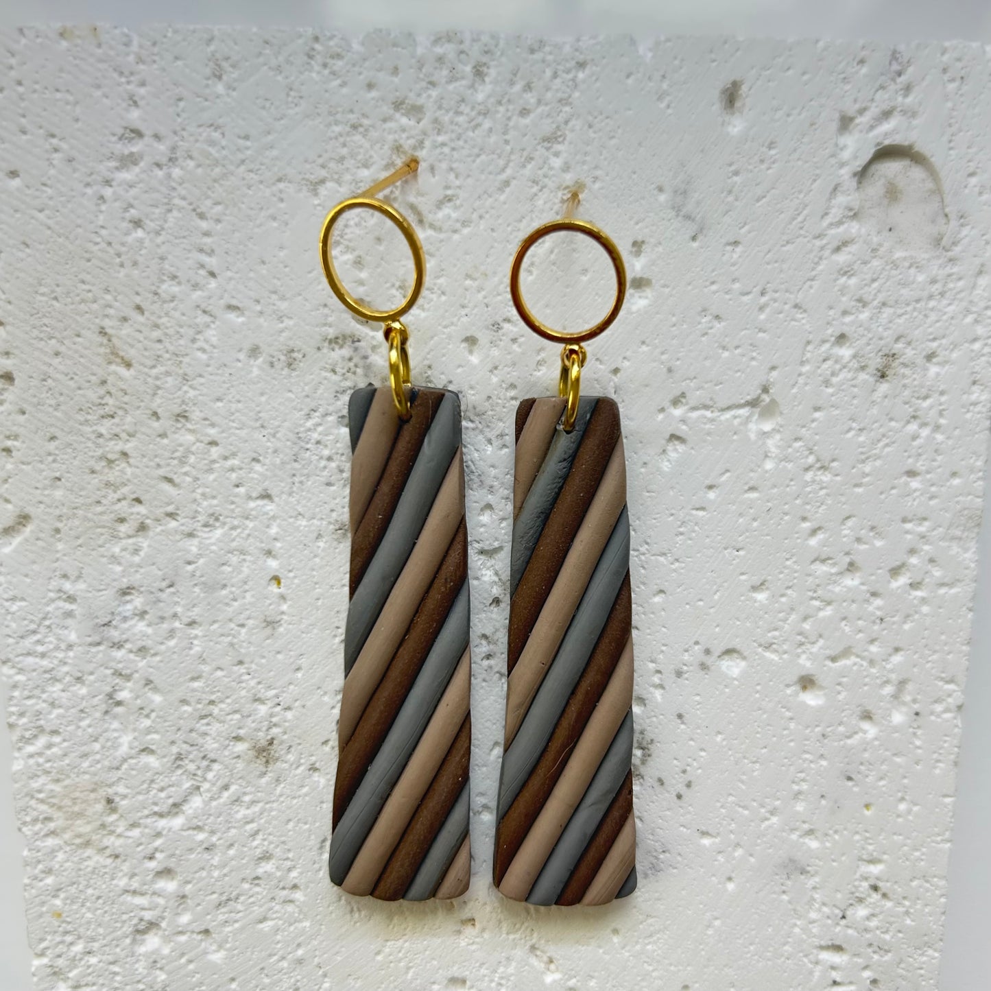 Stone & Sand - Ripple Effect Dangles